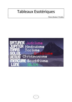 Tableaux Esotériques