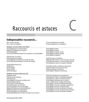 Annexe C - Raccourcis et astuces