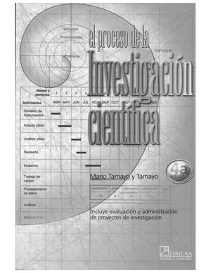 El Proceso De La Investigacion Cientifica, 4° Ed Mario Tamayo Tamayo, P1 25