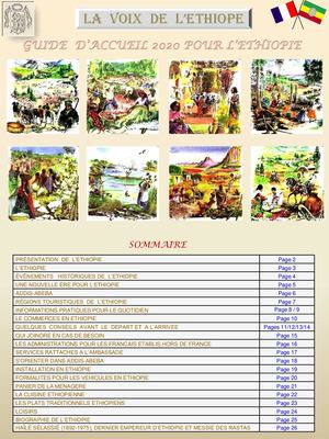 Le Guide D'accueil 2020 Pour L'ethiopie