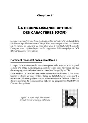 Chapitre 7 : La reconnaissance optique des caractères