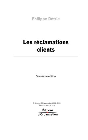 Chapitre 1 - Qu'est-ce qu'une réclamation client ?