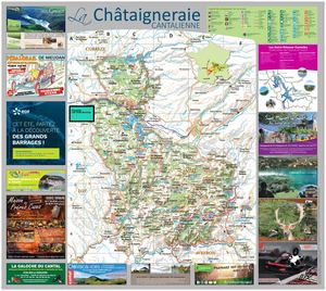Cantal Chataigneraie Carte Touristique