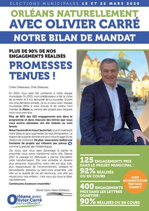 Orléans Naturellement avec Olivier Carré - NOTRE BILAN DE MANDAT