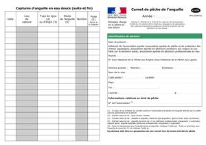 Carnet Anguille Cerfa