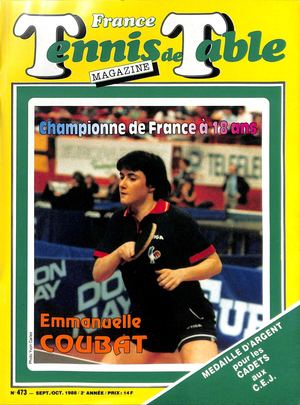 1988 09 10 473 FRANCE TENNIS DE TABLE MAGAZINE