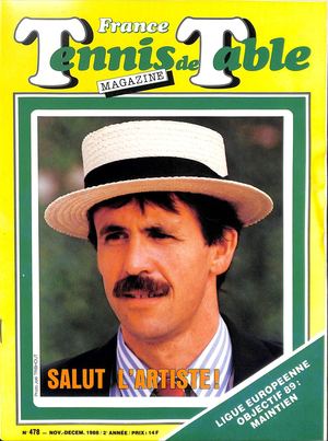 1988 11 12 478 FRANCE TENNIS DE TABLE MAGAZINE