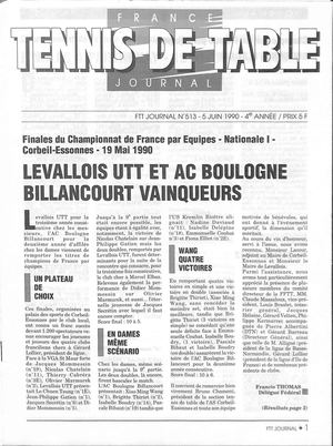 1990 06 513 FRANCE TENNIS DE TABLE JOURNAL