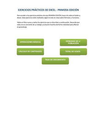 Ejercicios De Excel Primera Edición