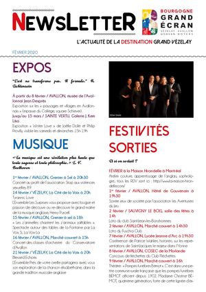 Newsletter du mois de février OT Grand Vézelay