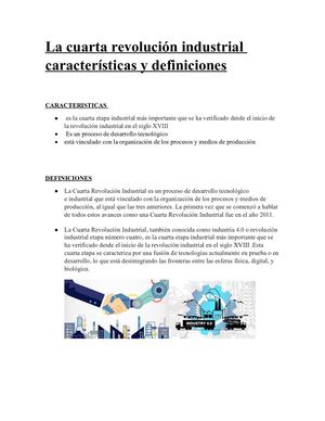 La Cuarta Revolución Industrial Características Y Definiciones