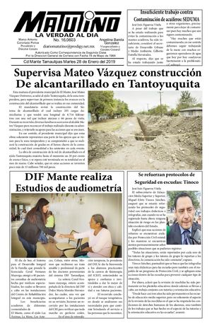 Matutino Martes 25 De Enero Del 2020