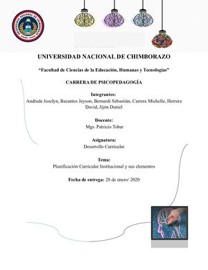 Planificación Curricular Institucional