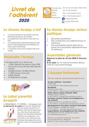 2020 Livret De L'adherent Acepp