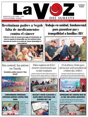 Diario La Voz del Sureste  29-01-2020