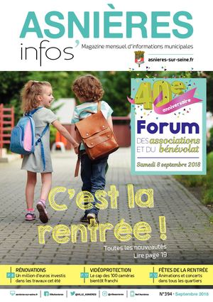 Asnières Infos n°394 Septembre 2018