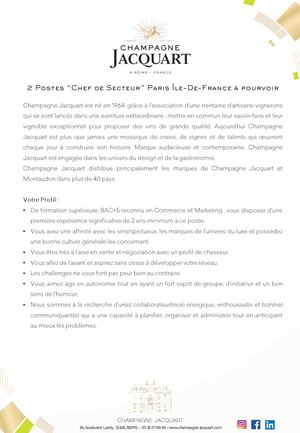 Poste Chef De Secteur Idf 2 Postes