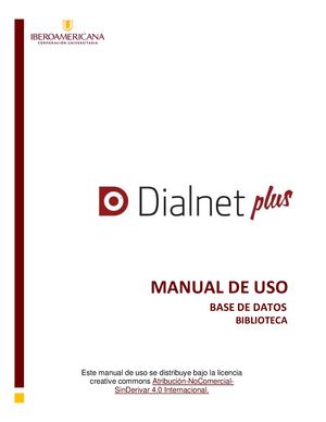 Manual De Uso Dialnet Plus