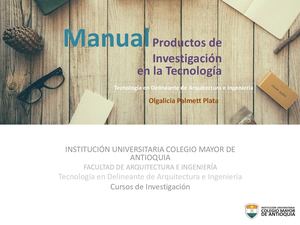 Manual Productos de Investigación