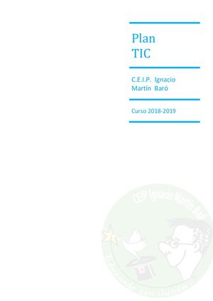 Plan Tic Ceip Martin Baro 2018/19
