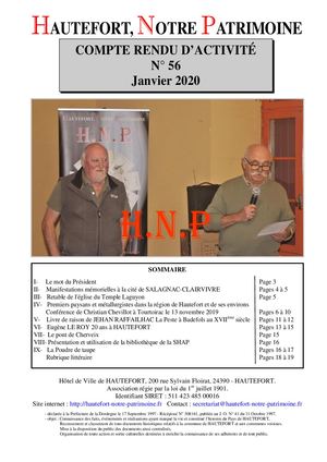 HNP/CRA56/janvier 2020
