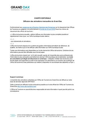 Charte éditoriale Agenda
