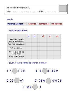 Prova Decimals Adaptades