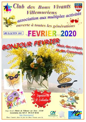 Bulletin 101  Février2020  Bons Vivants Villemuriens