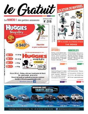 Le Gratuit N°2115 du 03/02/2020