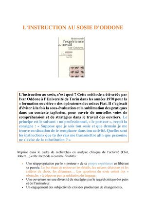 L'instruction Au Sosie D'oddone