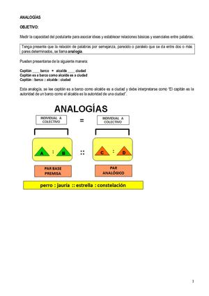 Analogias Verbales