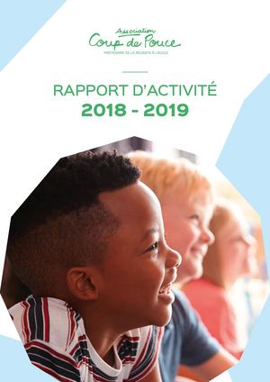 Rapport D'activité - Association Coup de Pouce (2018-2019)
