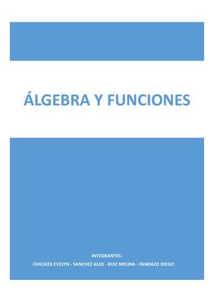 ÁLgebra Y Funciones