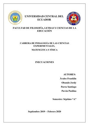 Inecuaciones