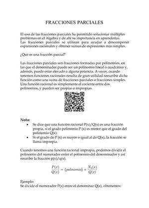 Fracciones Parciales