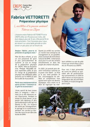 Rencontre avec les acteurs du CREPS (10) - Fabrice VETTORETTI - responsable préparation physique