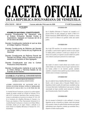 Go 6507 Extraordinaria 29 Ene 20