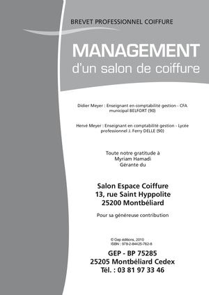 Chapitre 1 : L'activité coiffure dans l'environnement économique
