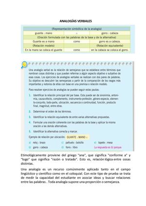 Analogías Verbales