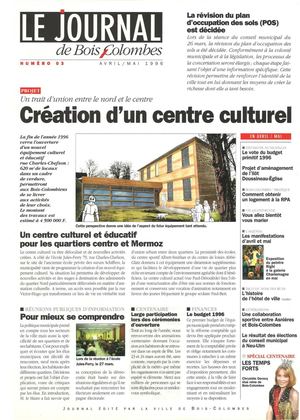 Le journal de Bois-Colombes JBC n°3 - Avril/Mai 1996