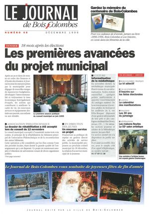 Le journal de Bois-Colombes JBC n°8 -Décembre 1996