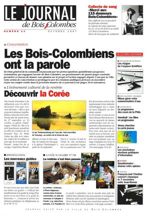 Le journal de Bois-Colombes JBC n°13 -Octobre 1997