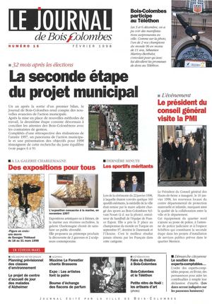 Le journal de Bois-Colombes JBC n°15 -  Février 1998
