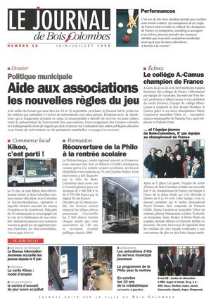 Le journal de Bois-Colombes JBC n°18 -  Juin/Juillet 1998