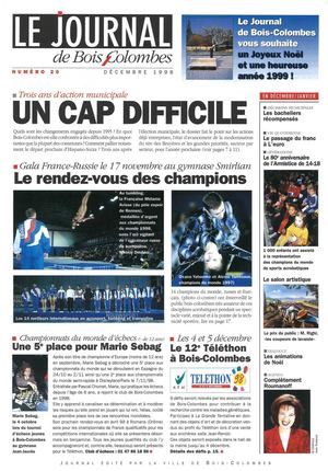 Le journal de Bois-Colombes JBC n°20 -  Décembre 1998