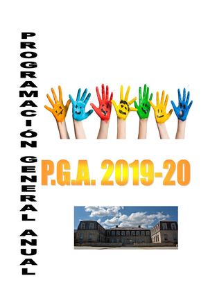 Programación General Anual 2019-2020 CEIP "Gran Duque de Alba"