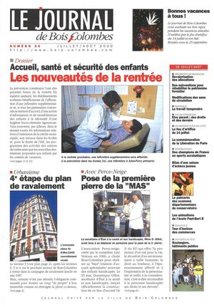 Le journal de Bois-Colombes JBC n°30- Juillet/Aout 2000