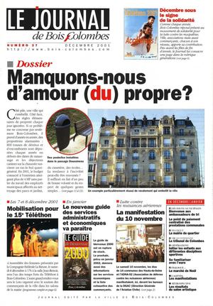 Le journal de Bois-Colombes JBC n°37- Décembre 2001