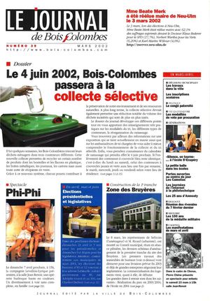 Le journal de Bois-Colombes JBC n°39-Mars 2002