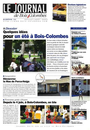 Le journal de Bois-Colombes JBC n°41- Juillet/Aout 2002